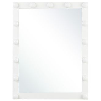 Beliani Espejo De Pared Iluminaci&oacute;n Led Blanco 50 X 60 Cm Tocador Glamuroso Odenas