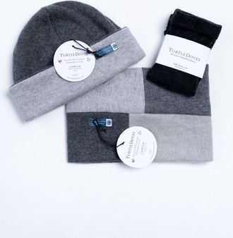 Celtic & Co. Cashmere Neckwarmer And Glove Bundle in Grey Mix at Nordstrom