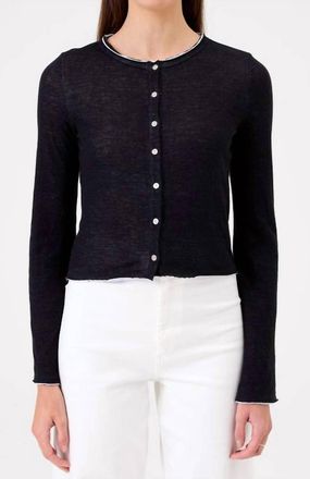 Goldie London Chloe Classic Cardigan In Black
