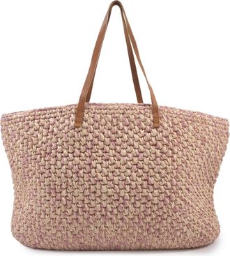 Fendi Pink Straw Tote Bag (Pre-Owned)
