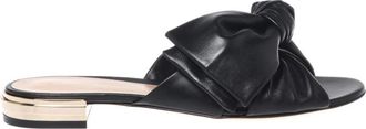 Baldinini Leren Muiltje - Dames - Sandalen - Zwart - 39 1/2 EU - Leer - Schoenen