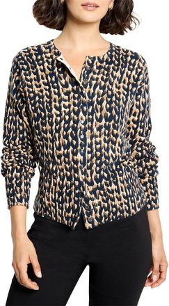 Nic+Zoe Nic+Zoe Stitch Print Snap It Up Cardigan