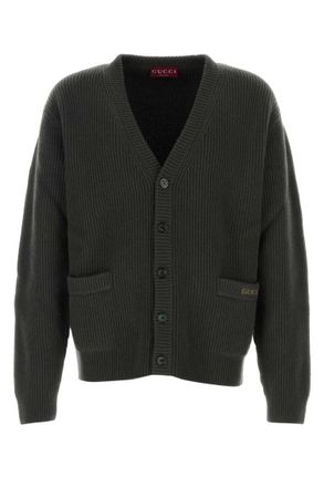Gucci Green V Neck Cardigan
