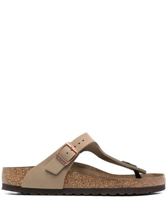 Birkenstock Gizeh Brown Tobacco, pelle oliata
