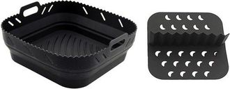 OEM Inserto De Silicona Para Freidora Aire Separador, Freidoras Aire Ninja Speedi Cosori, Reutilizables, Freidoras Aire Instant Vortex Tefal (negro)