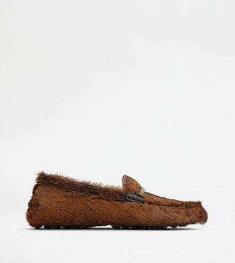 Tod's Gommino Loafers in Fur