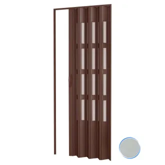 Pinto Pinto - Puerta Plegable De Interior En Kit Con Vidrios De Pvc Mod. Sonia Gris 82x220 Cm