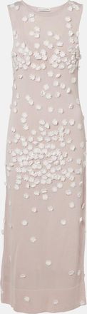 Altuzarra Vestido midi Nelly con aplique floral