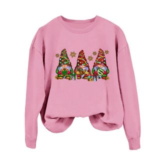 Generic Christmas Jumper 2025 Christmas Jumpers for Women Xmas Funny Ugly Reindeer Pattern Printed Womens Fashion Casual Capless Long Sleeve Tops Women Plus S