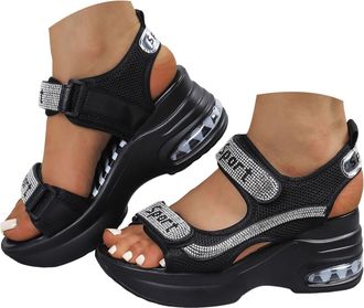 Generic Breathable Mesh Platform Sandals Women,Womens Comfortable Platform Walking Sandals With Memory Foam Open Toe Lightweight Breathable Soft Mesh Washable