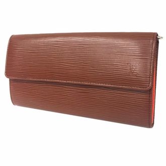 Louis Vuitton Cacao Leather Long Wallet (Bi-Fold) (Pre-Owned)