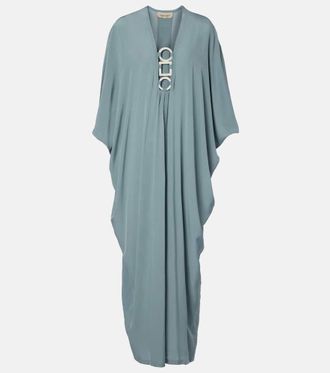 Adriana Degreas Ring-detail draped kaftan