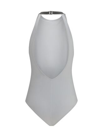 Brunello Cucinelli Womens One-Piece Swimsuit With Monili Embellishment White Polyamide Swimwear Sea Clothing