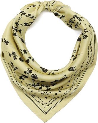 AllSaints Fleur De Lis Silk Bandana in Hay Yellow at Nordstrom