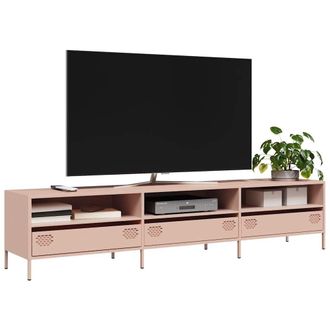 Berkfield Home TV Cabinet Pink 202x39x43.5 cm Cold-rolled Steel