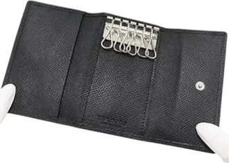Bulgari Pre-owned Accessories, female, Black, Size: ONE SIZE Pre-owned Leather Key-holder