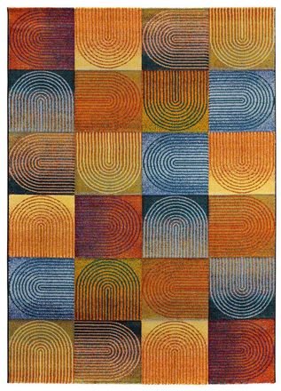 Atticgo Alfombra geom&eacute;trica multicolor 160x230 cm