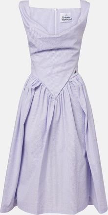 Vivienne Westwood Sunday cotton seersucker midi dress