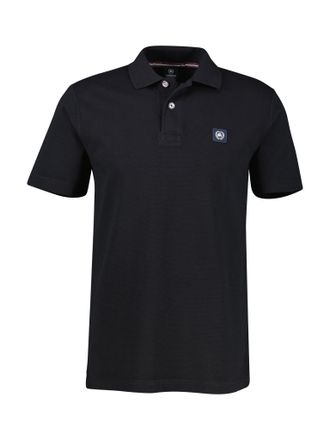 Lerros Poloshirt LERROS, Herren, Gr. M, schwarz, Piqu&eacute;, Obermaterial: 100% Baumwolle, unifarben, regular fit taillenbedeckt, Shirts Poloshirt, mit Logo Stick