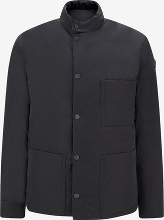 Moncler Leichte Jacke aus technischem Stoff mit Knopfkragen Ouille