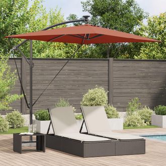 Berkfield Home Cantilever Banana Parasol Terracotta 294 x 200 x 254 cm