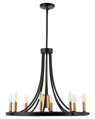 Jonathan Y Designs Jonathan Y Urbanna 26.75In 9-Light Adjustable Iron Transitional Modern Led Chandelier