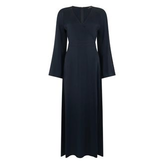 Fabiana Filippi Maxi Dresses, female, Black, Size: S Maxi Dress with Long Sleeves