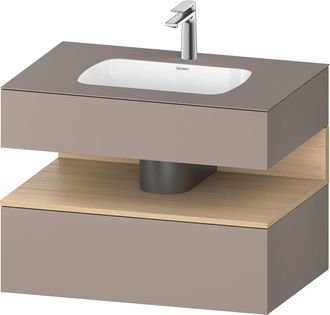 Duravit Qatego Lavabo Encastrado Con Base De Lavabo Consola, - Duravit