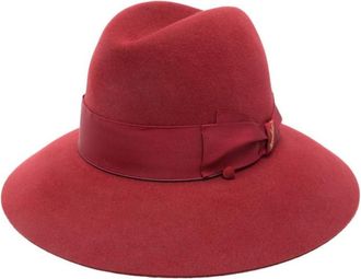 Borsalino Red Claudette Logo Hat