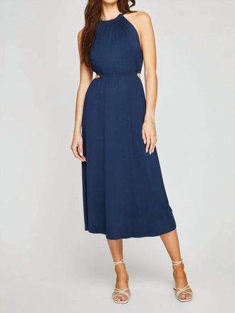 Gentle Fawn Edith Midi Dress In Indigo