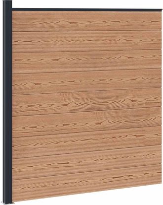 vidaXL Conjunto De Valla 175 X 186 Cm Wpc Y Aluminio Marr&oacute;n Vidaxl