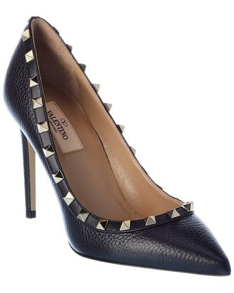 Valentino Rockstud 100 Grainy Leather Pump