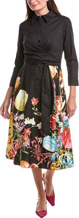 Teri Jon by Rickie Freeman Teri Jon By Rickie Freeman Wrap Tie Waist Shirtdress