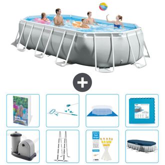 Intex Piscina Prism Frame Oval - 503x274x122 Cm - 9-piezas S539
