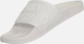 Franklin & Marshall Mens UA985 Unisex Rubber White Sliders - Size: 10/9.5/9