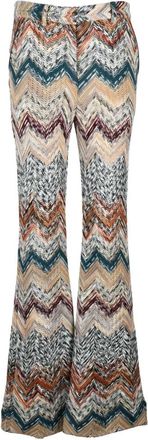Missoni Knitted Bell Bottom Trousers - Beige