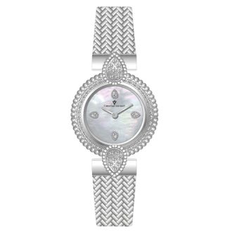 Christian Van Sant Womens White Round 23mm