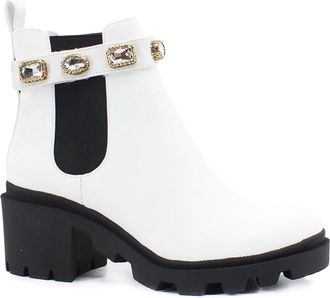 Steve Madden Lace-up Laarzen - Dames - Chelseaboots - Wit - 38 1/2 EU - Leer - Schoenen