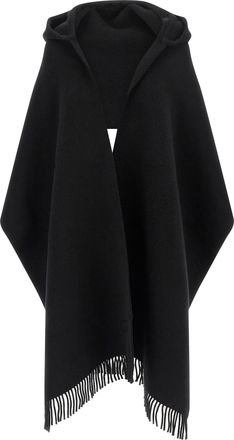 Brunello Cucinelli Black Wool Womens Scarf