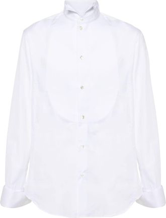Giorgio Armani plastron-embellished tuxedo shirt - men - Cotton - 41 - White