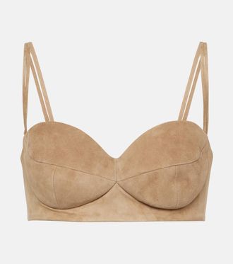 Magda Butrym Top bralette in suede