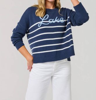 Shiraleah Womens Lake Relaxed Fit Sweater In Navy