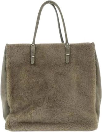 Balenciaga Pre-owned Tote Bags, male, Green, Size: ONE SIZE Pre-owned The Paper A5 Leather Bag