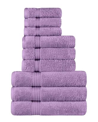 Superior Egyptian Cotton 9Pc Highly Absorbent Solid Ultra Soft Towel Set