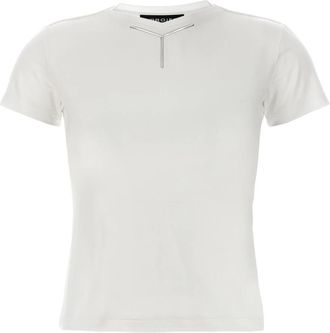 Y / Project Y Baby Tee - Dames - T-shirts - Wit - M - Leer - Tops