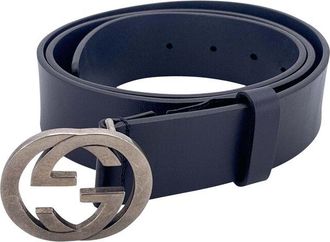 Gucci Gg Buckle Leather Belt (Authentic Pre-Loved)