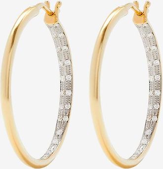 Yvonne Léon Gelbgoldcreolen Diamantées GM