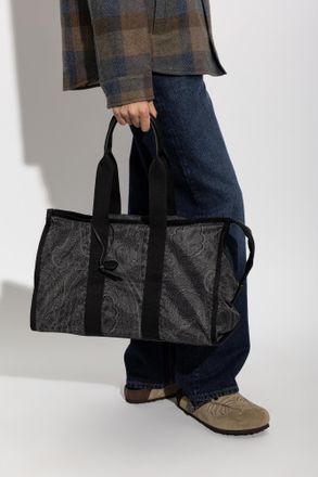 Etro Printed Holdall Bag, Mens, Grey