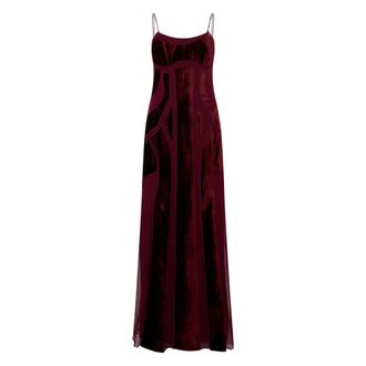 Alberta Ferretti Kleedjes, Dames, Rood, S, Lange Avondjurk