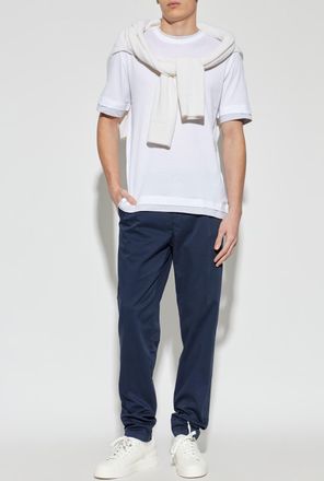 Eleventy Trousers With Tapered Legs, Mens, Navy Blue